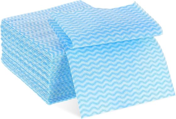 30-80gsm Disposable Cleaning Cloth Heavy Duty  Non-Woven Fabric Kitchen Washing Cloth Multi-Use Absorbent Dish Towels Blue Cleaning Rags